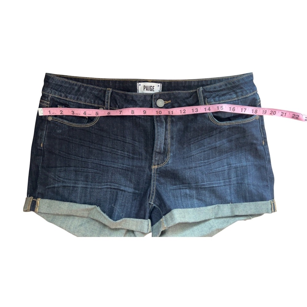 PAIGE Jimmy Jimmy Women's Size 30‎ Blue Denim Cuffed Jean Shorts